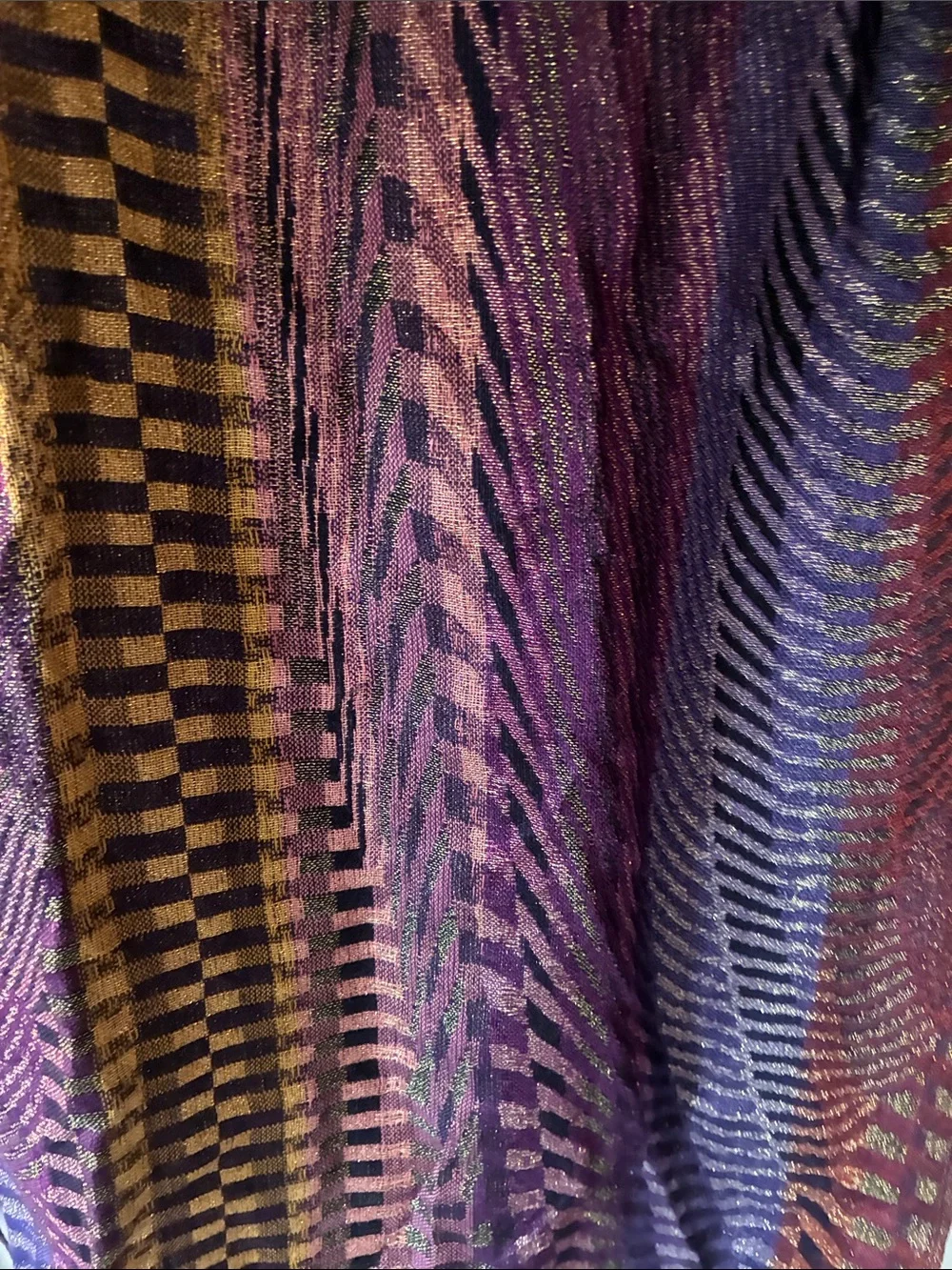 SILKBLEND PASHMINA WRAP CHECKERED MOTIF
